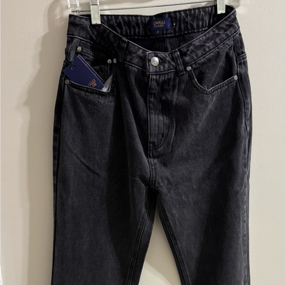 Cavalli Class Black Straight Jeans